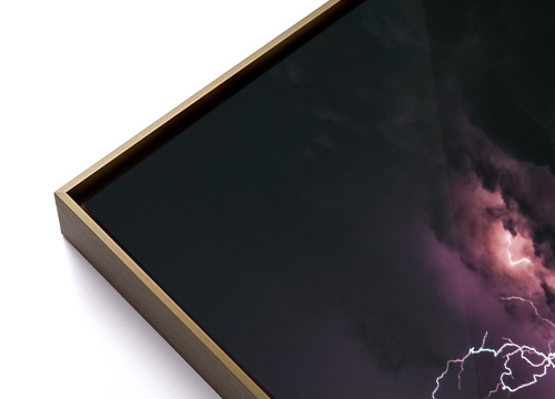 Aluminium shadow-gap frame Champagne